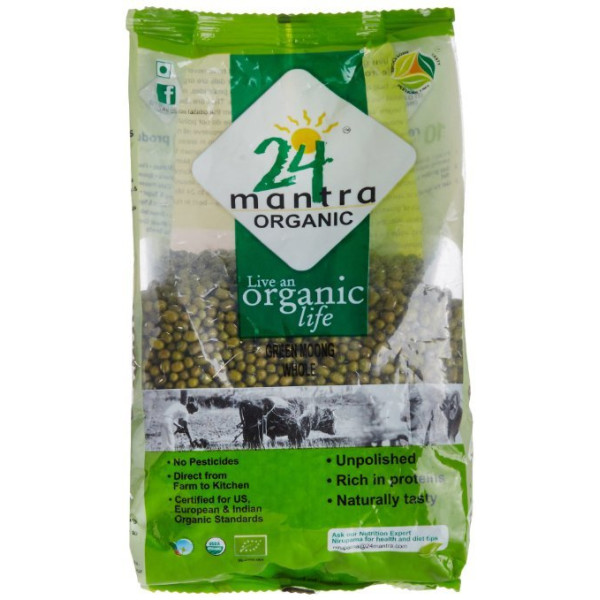24 Mantra Organic Moong Dal 2 Lb / 908 Gms